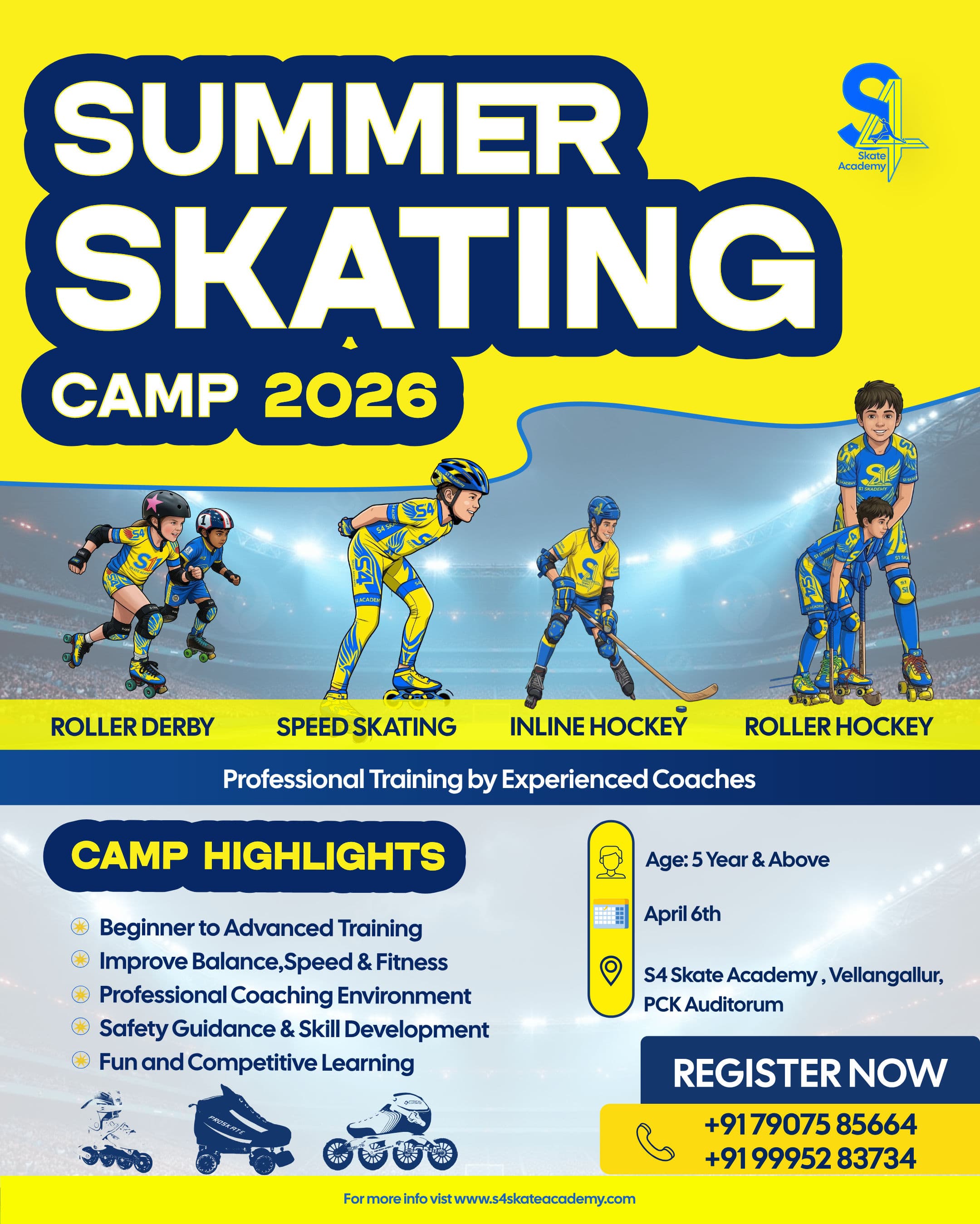Summer Skating Camp 2026 in Irinjalakuda | S4 Skate Academy Admissions Open